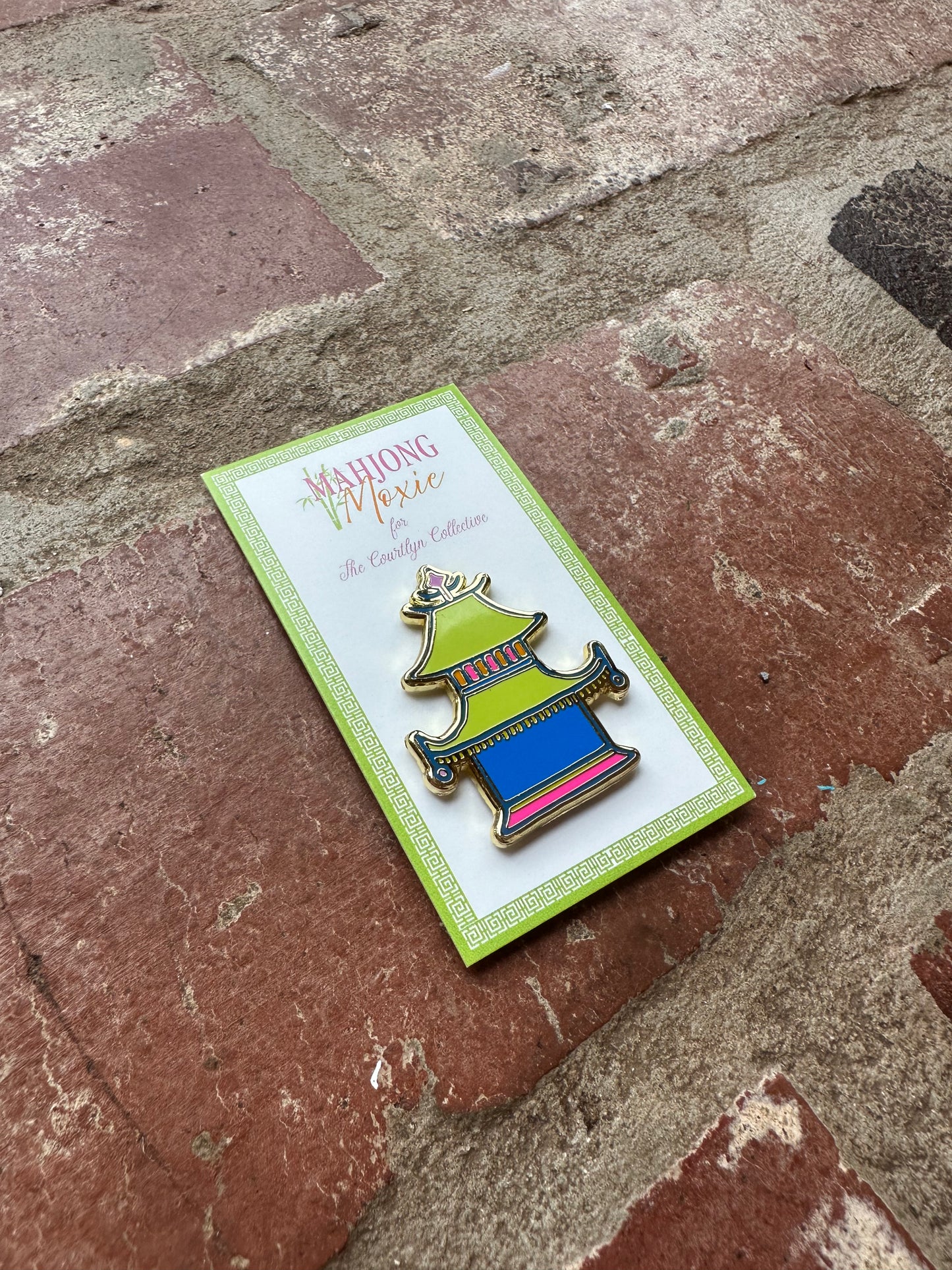 Blue/Lime Pagoda Needle Minder