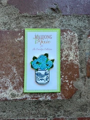 Hydrangeas in Ginger Jar Needle Minder