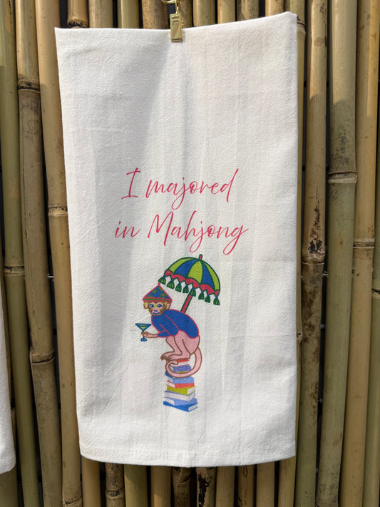 Majored in Mahjong Hand Towel