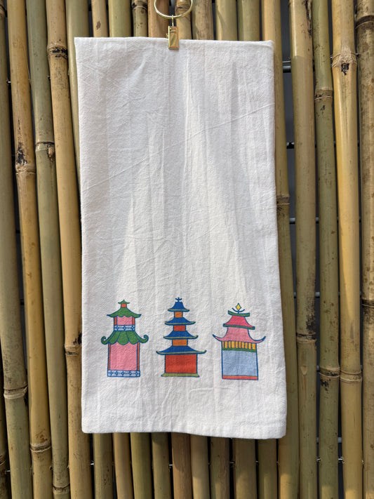 Triple Pagoda Hand Towel
