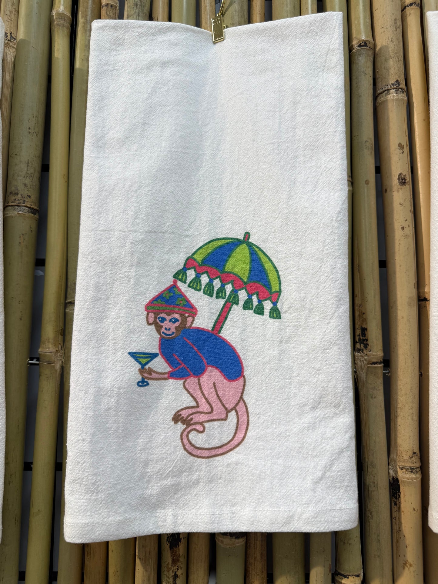 Martini Monkey Hand Towel
