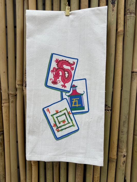 Triple Mahjong Tile Hand Towel