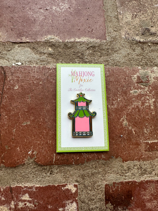 Pink/Green Pagoda Needle Minder