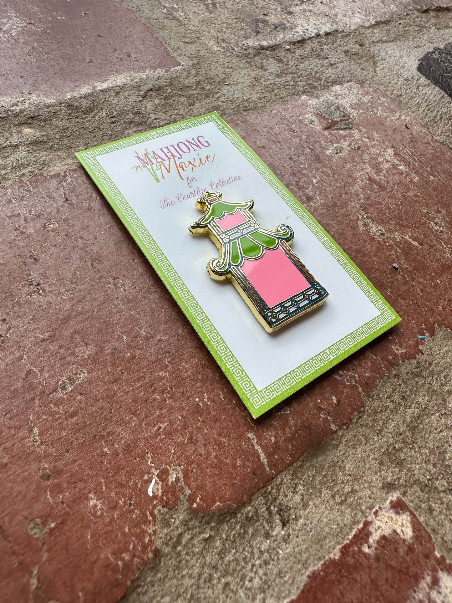Pink/Green Pagoda Needle Minder
