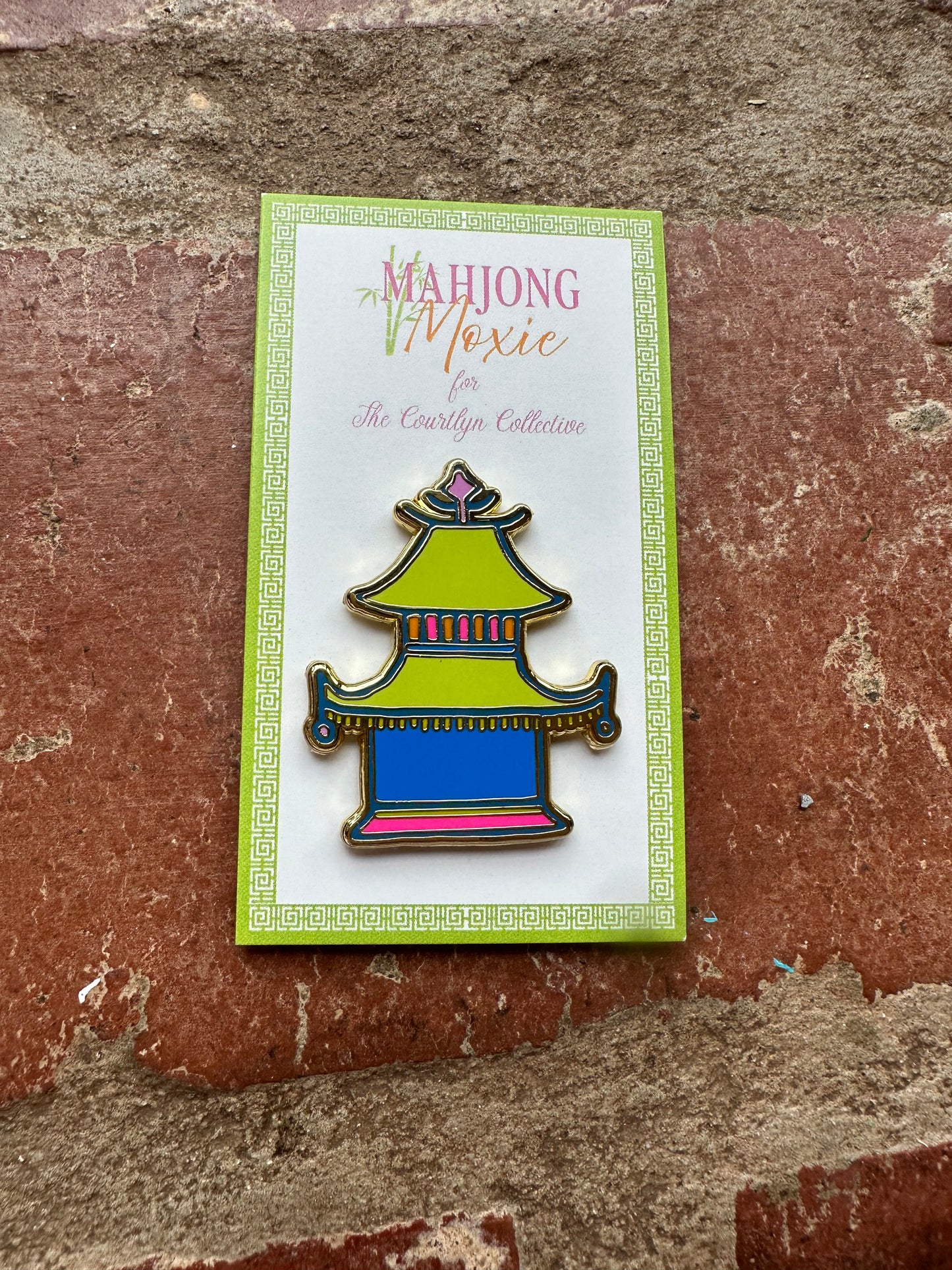 Blue/Lime Pagoda Needle Minder