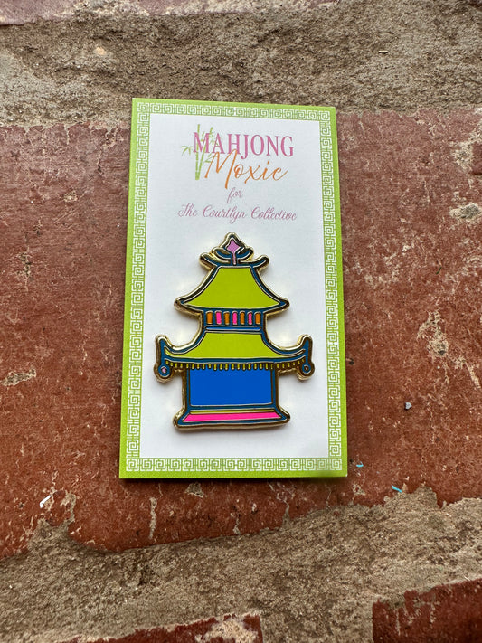 Blue/Lime Pagoda Needle Minder